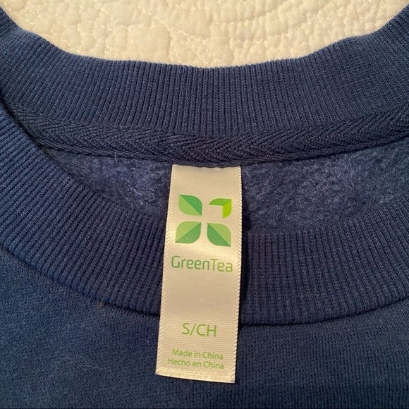 Green Tea Love and Arrows Blue Sweatshirt - S - Picture 4 of 9